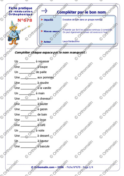 Page 1 de la fiche