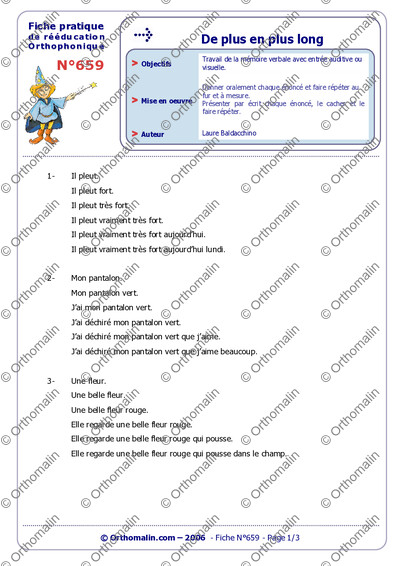 Page 1 de la fiche