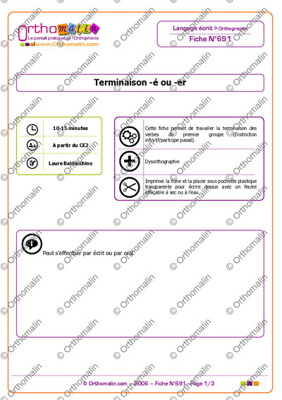 Page 1 de la fiche