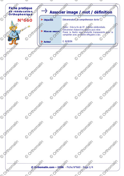 Page 1 de la fiche