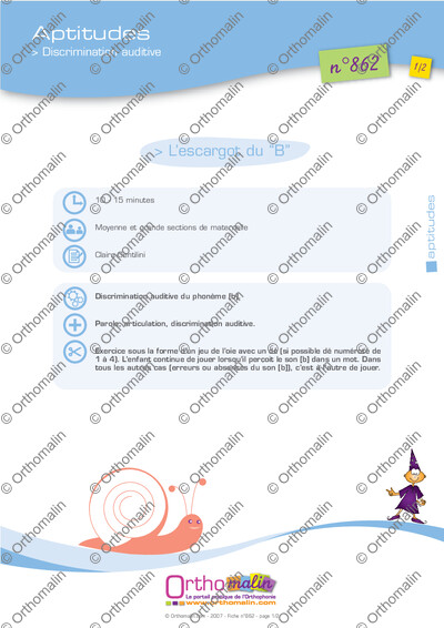Page 1 de la fiche
