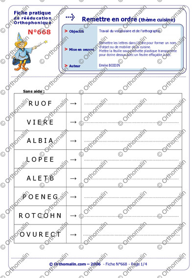 Page 1 de la fiche