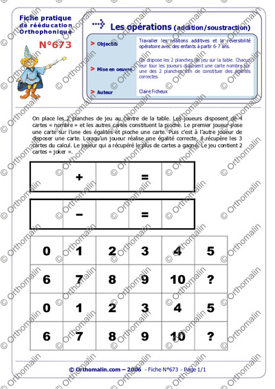 Page 1 de la fiche