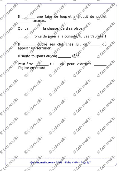 Page 2 de la fiche