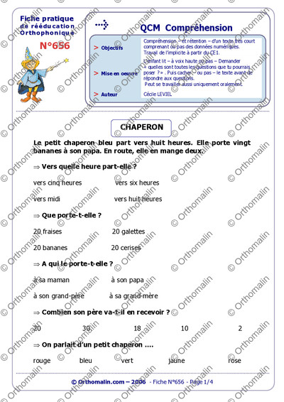 Page 1 de la fiche