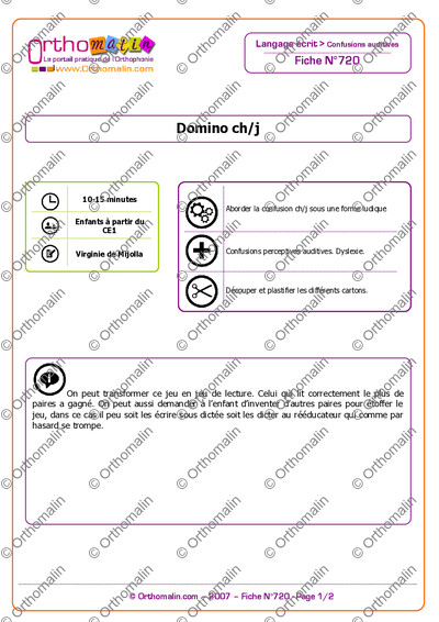 Page 1 de la fiche