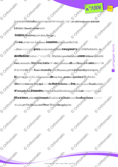 Page 3 de la fiche