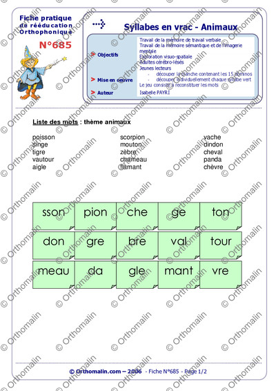 Page 1 de la fiche