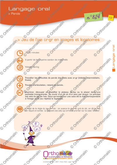 Page 1 de la fiche