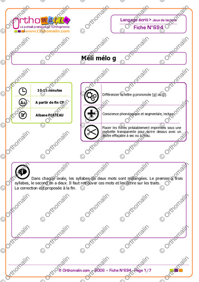 Page 1 de la fiche