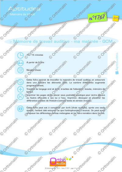 Page 1 de la fiche