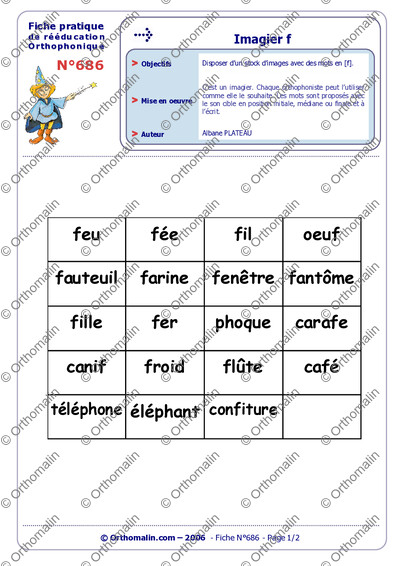 Page 1 de la fiche