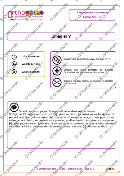 Page 1 de la fiche