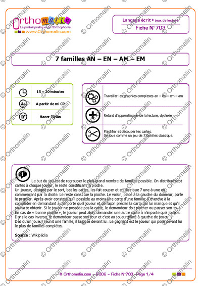 Page 1 de la fiche