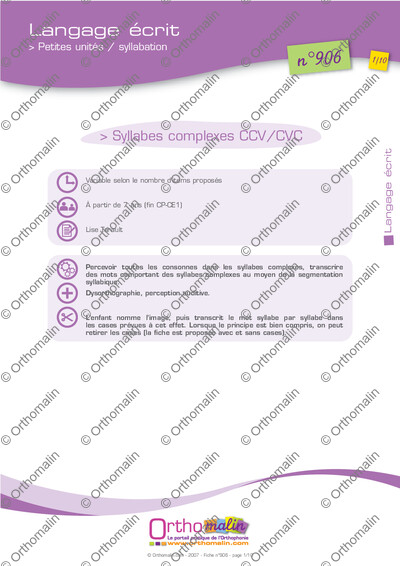 Page 1 de la fiche