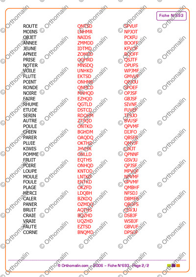 Page 2 de la fiche