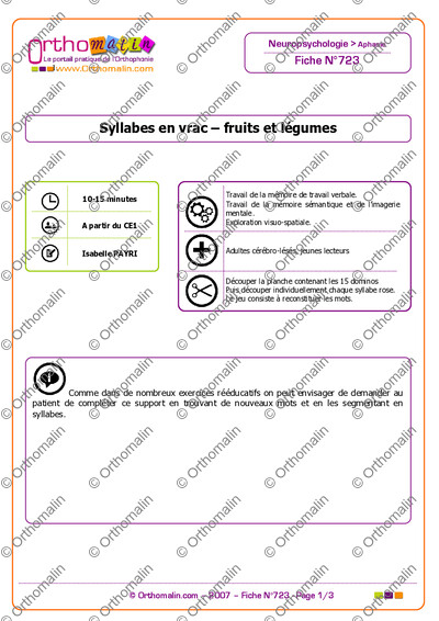 Page 1 de la fiche