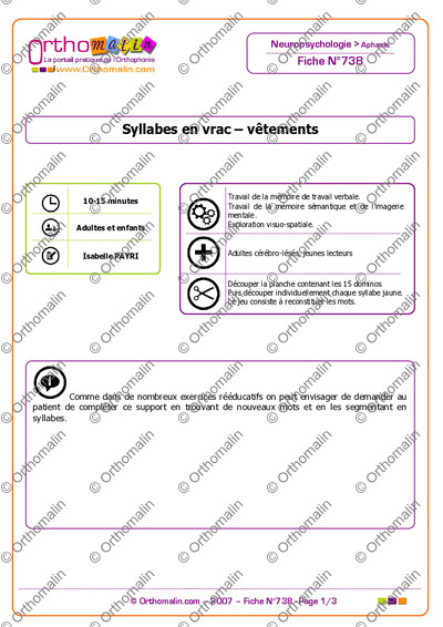Page 1 de la fiche