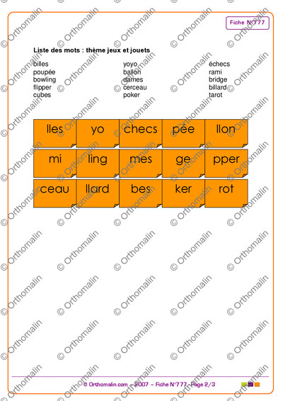 Page 2 de la fiche