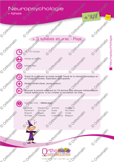 Page 1 de la fiche
