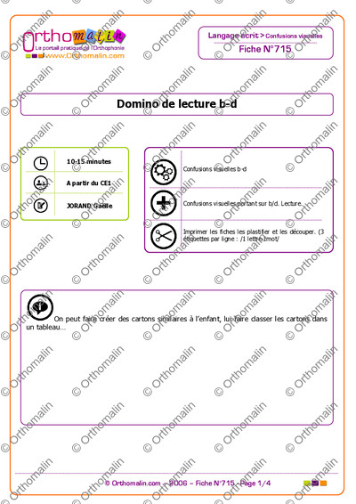 Page 1 de la fiche