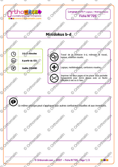 Page 1 de la fiche