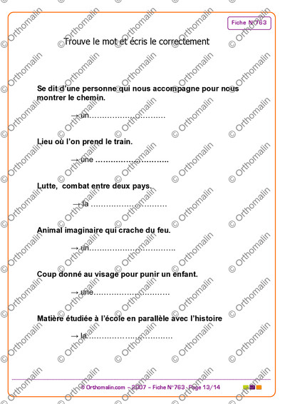 Page 13 de la fiche
