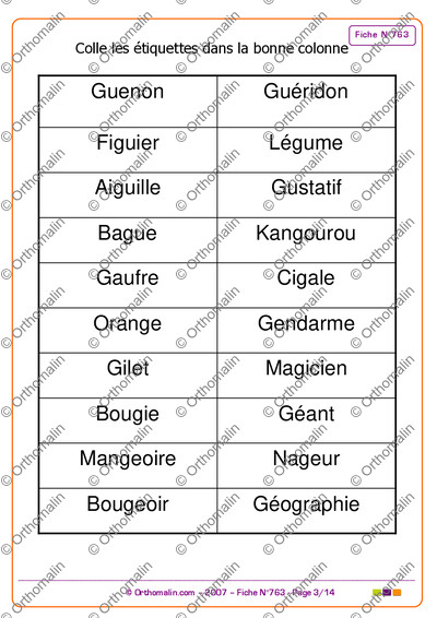 Page 3 de la fiche
