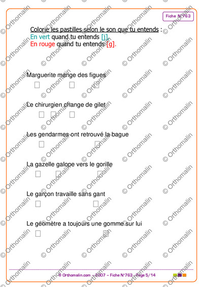 Page 5 de la fiche