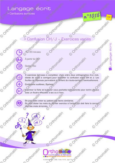 Page 1 de la fiche