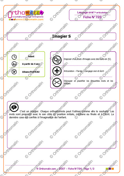 Page 1 de la fiche