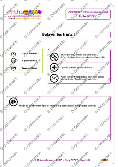 Page 1 de la fiche