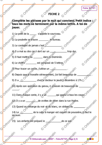 Page 3 de la fiche