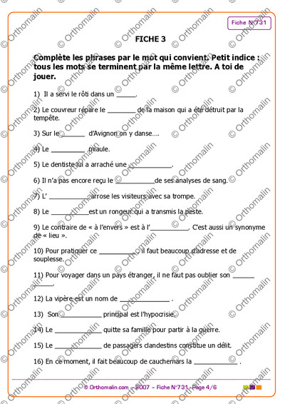 Page 4 de la fiche