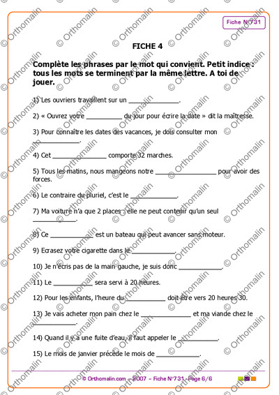Page 6 de la fiche