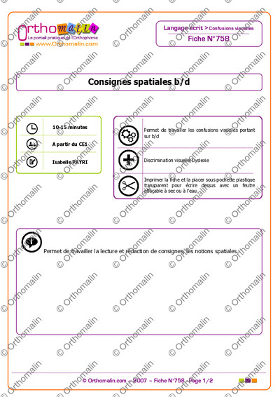 Page 1 de la fiche