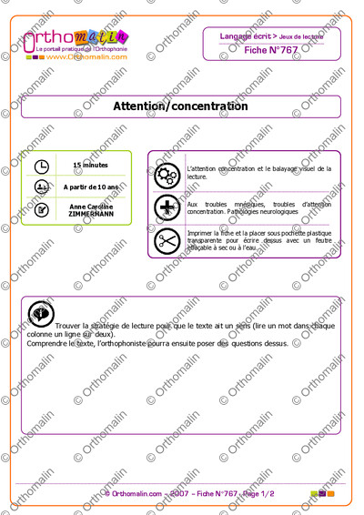 Page 1 de la fiche