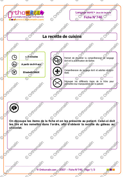 Page 1 de la fiche