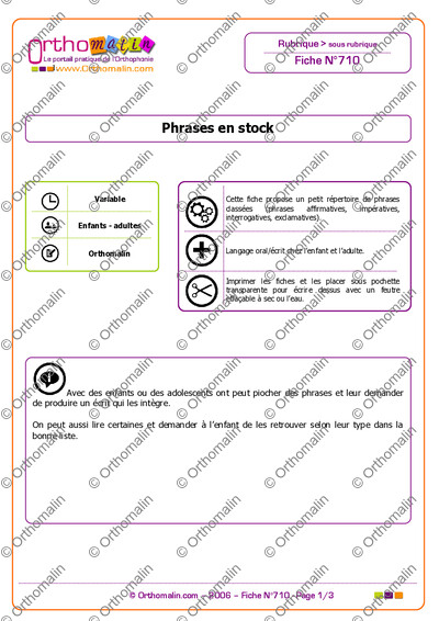 Page 1 de la fiche