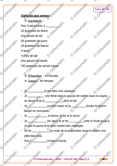 Page 2 de la fiche
