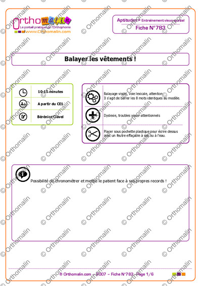 Page 1 de la fiche
