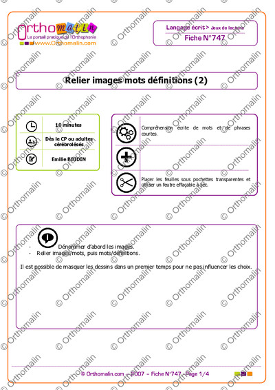 Page 1 de la fiche