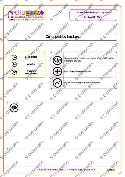 Page 1 de la fiche