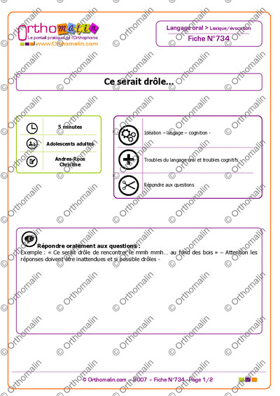 Page 1 de la fiche