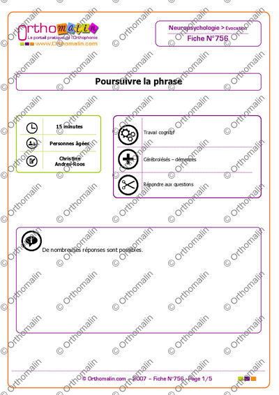 Page 1 de la fiche