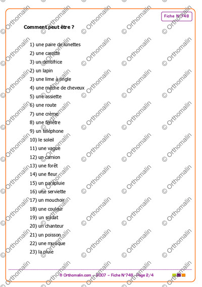 Page 2 de la fiche