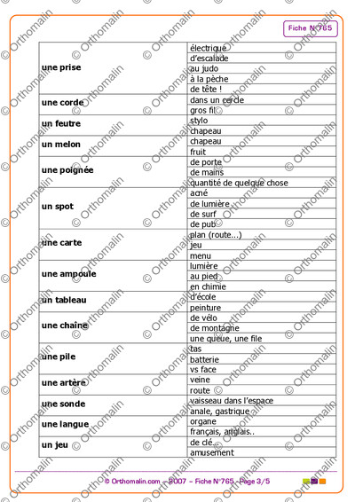 Page 3 de la fiche