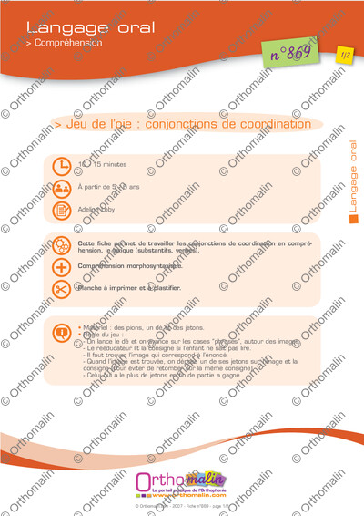 Page 1 de la fiche