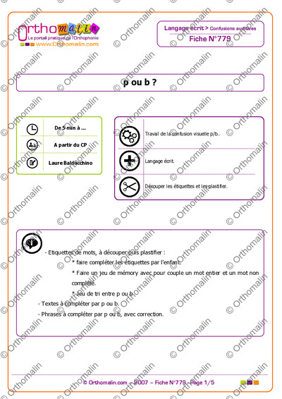 Page 1 de la fiche