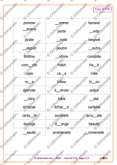 Page 2 de la fiche